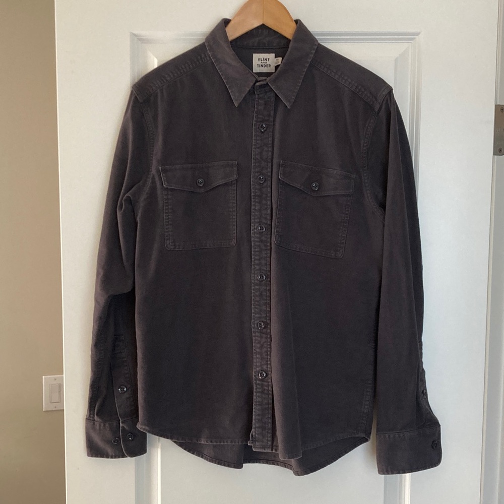 Flint and Tinder Stretch Chamois Shirt - Slate